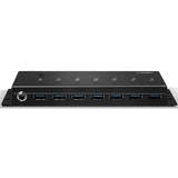 Lindy 43128 hub de interfaz 5000 Mbit/s Negro, Hub USB USB 3.2 Gen 1 (3.1 Gen 1) Type-A, 5000 Mbit/s, Negro, 0,8 m, 185 mm, 75 mm