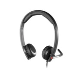 Logitech H650E Auriculares Alámbrico Diadema Oficina/Centro de llamadas USB tipo A Negro, Plata, Auriculares con micrófono negro, Alámbrico, Oficina/Centro de llamadas, 50 - 10000 Hz, 120 g, Auriculares, Negro, Plata
