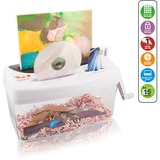 Peach PS300-21 triturador de papel Corte cruzado 21,6 cm Transparente, Blanco, Destructora de documentos Corte cruzado, 21,6 cm, 3.5 x 40 mm, 4 L, 15 hojas, 1 hojas
