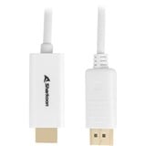 Sharkoon Cable adaptador Displayport 1.2 > HDMI 4K blanco