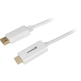 Sharkoon Cable adaptador Displayport 1.2 > HDMI 4K blanco