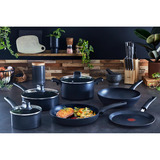 Tefal Set de sartenes Black Stone, 2 piezas, Juego de sartenes negro