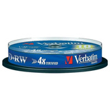 Verbatim DVD+RW Matt Silver 4,7 GB 10 pieza(s), DVDs vírgenes DVD+RW, 120 mm, Caja para pastel, 10 pieza(s), 4,7 GB
