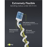 goobay Cable de parche ultraflexible Cat.6a slim, U/UTP blanco