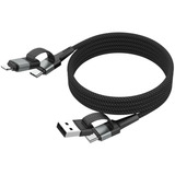 Ansmann Cable de carga magnético 4 en 1 negro