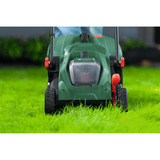 Bosch Cortacésped a batería Rotak18V-34, 18 voltios + kit de inicio + enchufe de mulching verde/Negro