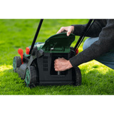 Bosch Cortacésped a batería Rotak18V-34, 18 voltios + kit de inicio + enchufe de mulching verde/Negro