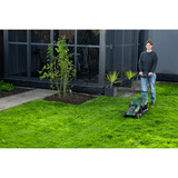 Bosch Cortacésped a batería Rotak18V-34, 18 voltios + kit de inicio + enchufe de mulching verde/Negro