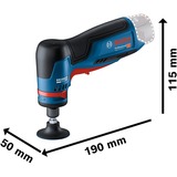 Bosch GWG 12V-50 S PROFESSIONAL amoladora angular 5 cm 15000 RPM 530 g, Amoladora recta azul/Negro, 15000 RPM, 5 cm, Batería, 530 g, Motor sin escobillas