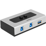 DeLOCK 87667, Conmutador USB gris/Negro