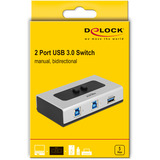 DeLOCK 87667, Conmutador USB gris/Negro