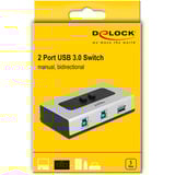 DeLOCK Conmutador USB 3.0 de 2 puertos gris/Negro
