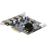 DeLOCK Tarjeta PCI-E x4 a 4 x USB-A 10 Gbps Doble Canal, Tarjeta de interfaz 