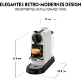 DeLonghi Citiz EN167.W Totalmente automática Máquina espresso 1 L, Cafetera de cápsulas blanco, Máquina espresso, 1 L, Cápsula de café, 1260 W, Blanco