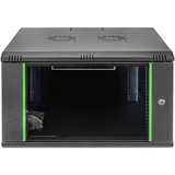 Digitus Carcasa de pared de la serie Dynamic Basic - 600 x 450 mm (an. x pr.), Armario IT negro, Bastidor de pared, 7U, 60 kg, Bloqueo del teclado, 24 kg, Negro