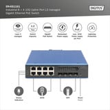 Digitus Gigabit industrial gestionado L3 con 8 + 4 puertos uplink 10G, Interruptor/Conmutador 
