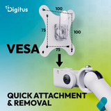 Digitus Soporte de monitor de diseño individual, 35", 10 kg blanco