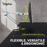 Digitus Soporte de monitor de diseño individual, 35", 10 kg blanco