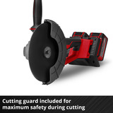 EINHELL Amoladora angular profesional a batería AXXIO 36/230 Q, 36Volt (2x18V) rojo/Negro