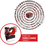 EINHELL Professional Akku-Nagler FIXETTO 18/50 N - Solo, 18Volt rojo/Negro