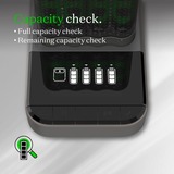 GP Batteries Cargador de batería USB RECYKO PRO P461, 4 ranuras de carga, incl. estación de acoplamiento D461 gris