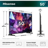 Hisense 50E7S PRO Hi-QLED-Fernseher, TV QLED negro/Gris oscuro