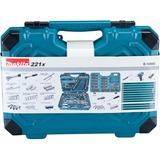 Makita Juego de herramientas manuales, 221 piezas, Kit de herramientas azul