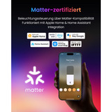 SwitchBot Lámpara de pie smarte Stehlampe, Lámpara LED negro