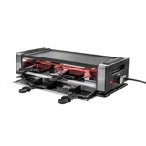 Unold 48760 parrilla de interior 8 personas(s) 1200 W Negro, Acero inoxidable, Raclette negro/Acero fino, 8 personas(s), Plástico, Acero inoxidable, 1 zona(s), Negro, Acero inoxidable, Rectangular, Temperatura