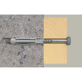 fischer Taco de expansión SX Plus 12x60, Pasador gris claro