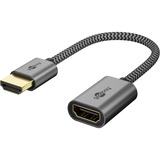 goobay Adaptador flexible HDMI de ultra alta velocidad, Cable negro/Dorado