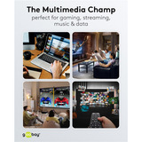 goobay Adaptador flexible HDMI de ultra alta velocidad, Cable negro/Dorado