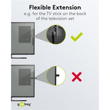 goobay Adaptador flexible HDMI de ultra alta velocidad, Cable negro/Dorado