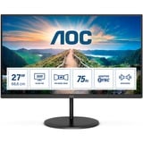 AOC V4 Q27V4EA pantalla para PC 68,6 cm (27") 2560 x 1440 Pixeles 2K Ultra HD LED Negro, Monitor LED negro, 68,6 cm (27"), 2560 x 1440 Pixeles, 2K Ultra HD, LED, 4 ms, Negro