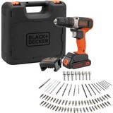 BLACK+DECKER Taladro atornillador a batería BCD001C1, 18 voltios, Taladro/destornillador naranja/Negro