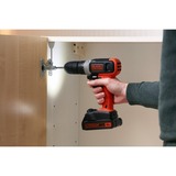 BLACK+DECKER Taladro atornillador a batería BCD001C1, 18 voltios, Taladro/destornillador naranja/Negro