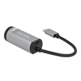 DeLOCK 64116 adaptador y tarjeta de red Ethernet 5000 Mbit/s gris, Alámbrico, USB Tipo C, Ethernet, 5000 Mbit/s, Negro, Gris