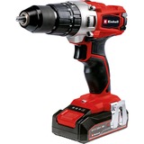 EINHELL Atornillador percutor inalámbrico Power X-Change TE-CD 18/2 Li-i +22, 18Volt, Martillo atornillador rojo/Negro