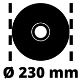 EINHELL TE-AG 230/2000 amoladora angular 23 cm 6500 RPM 2000 W 5,6 kg rojo/Negro, 6500 RPM, 23 cm, Corriente alterna, 5,6 kg