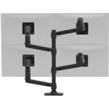 Ergotron LX Series LX Dual Stacking Arm, Tall Pole, Matte Black 101,6 cm (40") Negro Escritorio, Soporte de monitor negro, Tall Pole, Matte Black, Abrazadera, 20 kg, 101,6 cm (40"), 100 x 100 mm, Ajustes de altura, Negro