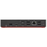 Lenovo ThinkPad USB-C Dockingstation Generalüberholt, Estación de acoplamiento negro