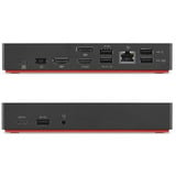 Lenovo ThinkPad USB-C Dockingstation Generalüberholt, Estación de acoplamiento negro