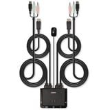 Lindy 42344 interruptor KVM Montaje en rack Negro, Switch KVM negro, 4096 x 2160 Pixeles, 4K Ultra HD, Montaje en rack, Negro