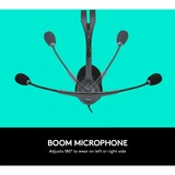 Logitech H111 Auriculares Alámbrico Diadema Oficina/Centro de llamadas Negro, Auriculares con micrófono gris, Alámbrico, Oficina/Centro de llamadas, 20 - 20000 Hz, 74 g, Auriculares, Negro
