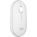 Logitech Pebble 2 M350s ratón Viajes Ambidextro RF Wireless + Bluetooth Óptico 4000 DPI blanco, Ambidextro, Óptico, RF Wireless + Bluetooth, 4000 DPI, Blanco