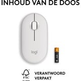 Logitech Pebble 2 M350s ratón Viajes Ambidextro RF Wireless + Bluetooth Óptico 4000 DPI blanco, Ambidextro, Óptico, RF Wireless + Bluetooth, 4000 DPI, Blanco