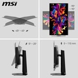 MSI MAG 271QPXDE QD-OLED E2 pantalla para PC 67,3 cm (26.5") 2560 x 1440 Pixeles Wide Quad HD Negro, Monitor de gaming negro, 67,3 cm (26.5"), 2560 x 1440 Pixeles, Wide Quad HD, QD-OLED, 0,03 ms, Negro