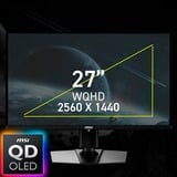 MSI MAG 271QPXDE QD-OLED E2 pantalla para PC 67,3 cm (26.5") 2560 x 1440 Pixeles Wide Quad HD Negro, Monitor de gaming negro, 67,3 cm (26.5"), 2560 x 1440 Pixeles, Wide Quad HD, QD-OLED, 0,03 ms, Negro