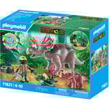 PLAYMOBIL Dinos Triceratops con cría, Juegos de construcción 