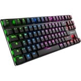 Sharkoon PureWriter TKL RGB teclado USB Alemán Negro, Teclado para gaming negro, Mini, Alámbrico, USB, Interruptor mecánico, LED RGB, Negro